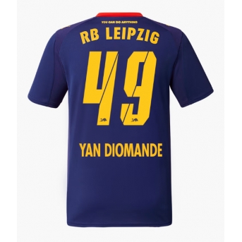 RB Leipzig Yan Diomande #49 Maglia Gara Trasferta Repliche 2025-26 Maniche Corte